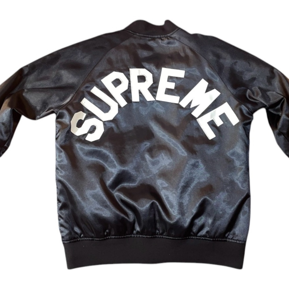 Champion Black Satin Bomber Jacket SS13